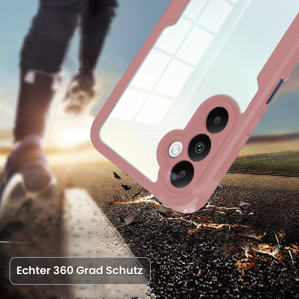 Tec-Expert Handyhülle 360 Grad Hülle für Samsung Galaxy A05s 6.7 Zoll, 6.7, Rundum Schutz Cover Case Hülle robust