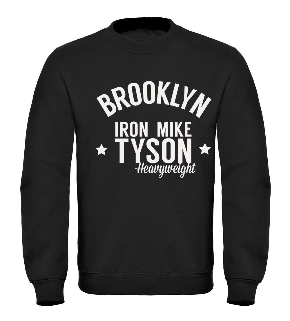 Iron Sweatshirt York Tyson Brooklyn Sweatshirt New Mike schwarz MoonWorks Moonworks® Herren Boxing Gym