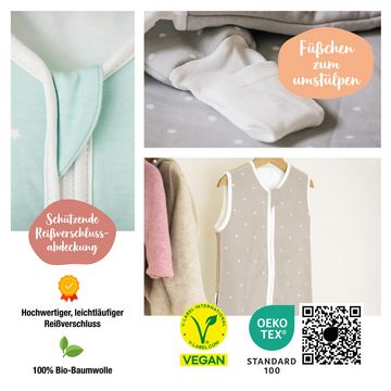 Ehrenkind Babyschlafsack Schlafsack mit Füßen 2.5 TOG, Bio-Baumwolle, Ganzjahr (Standard by OEKO-TEX, 100% Bio-Baumwolle, Ganzjahresschlafsack mit Beinen, 2.5 TOG), Baby Schlafsack, Schlafsack Baby