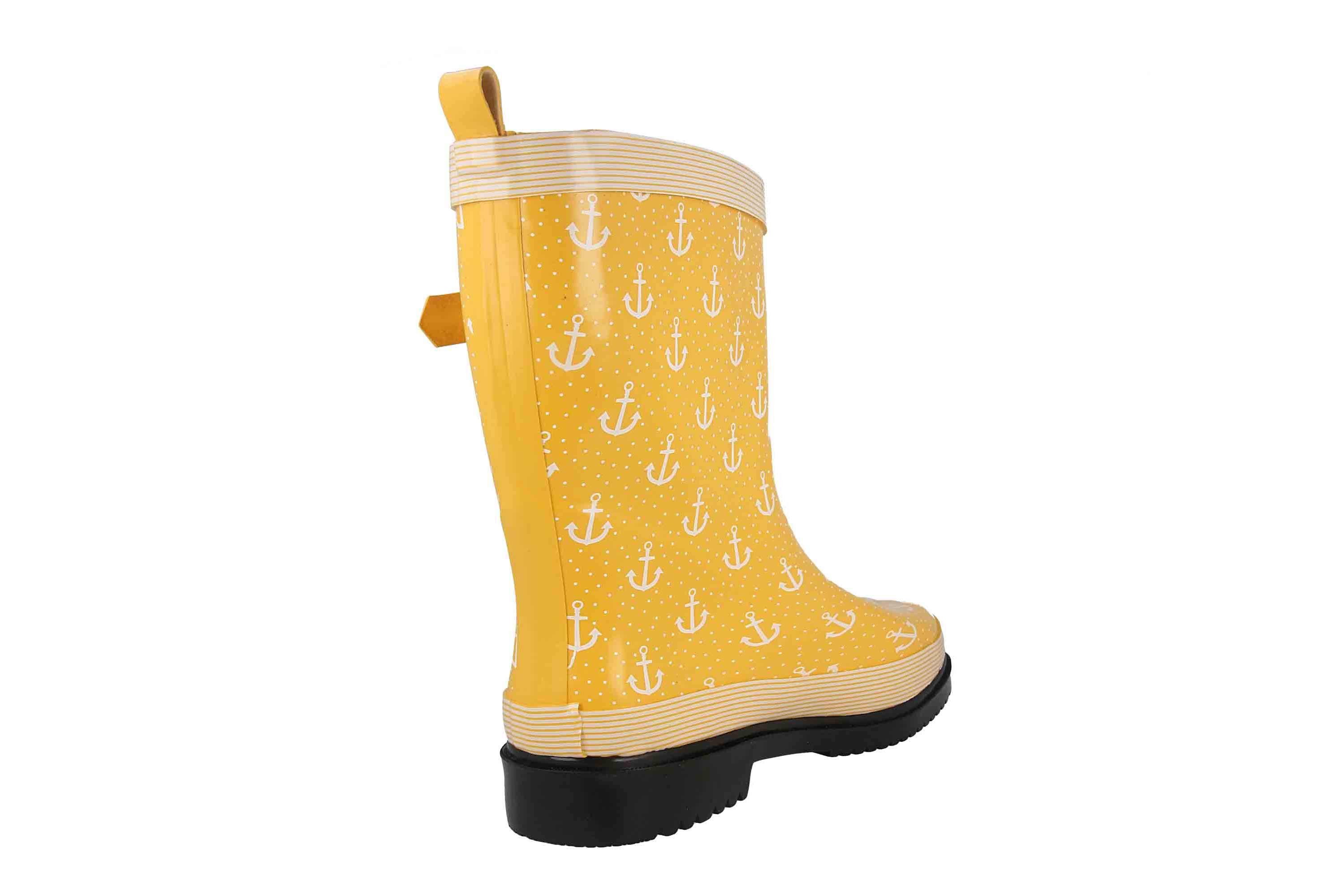 SCHUHPLUS Marleen-Gelb-Weiß Gummistiefel