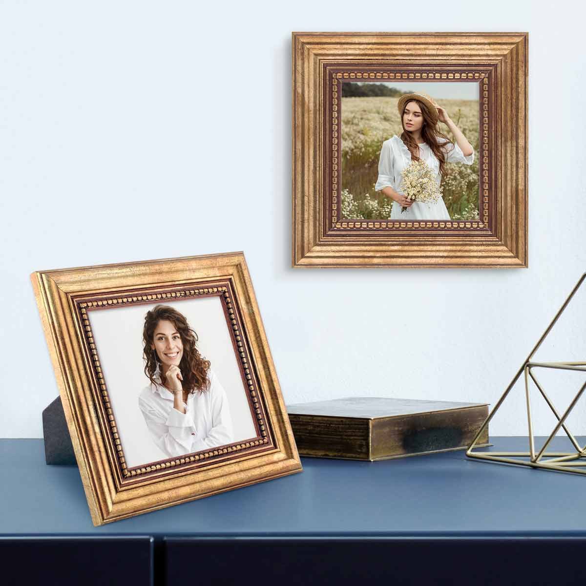 PHOTOLINI Bilderrahmen 2er Set Massivholz-Rahmen im günstig online kaufen