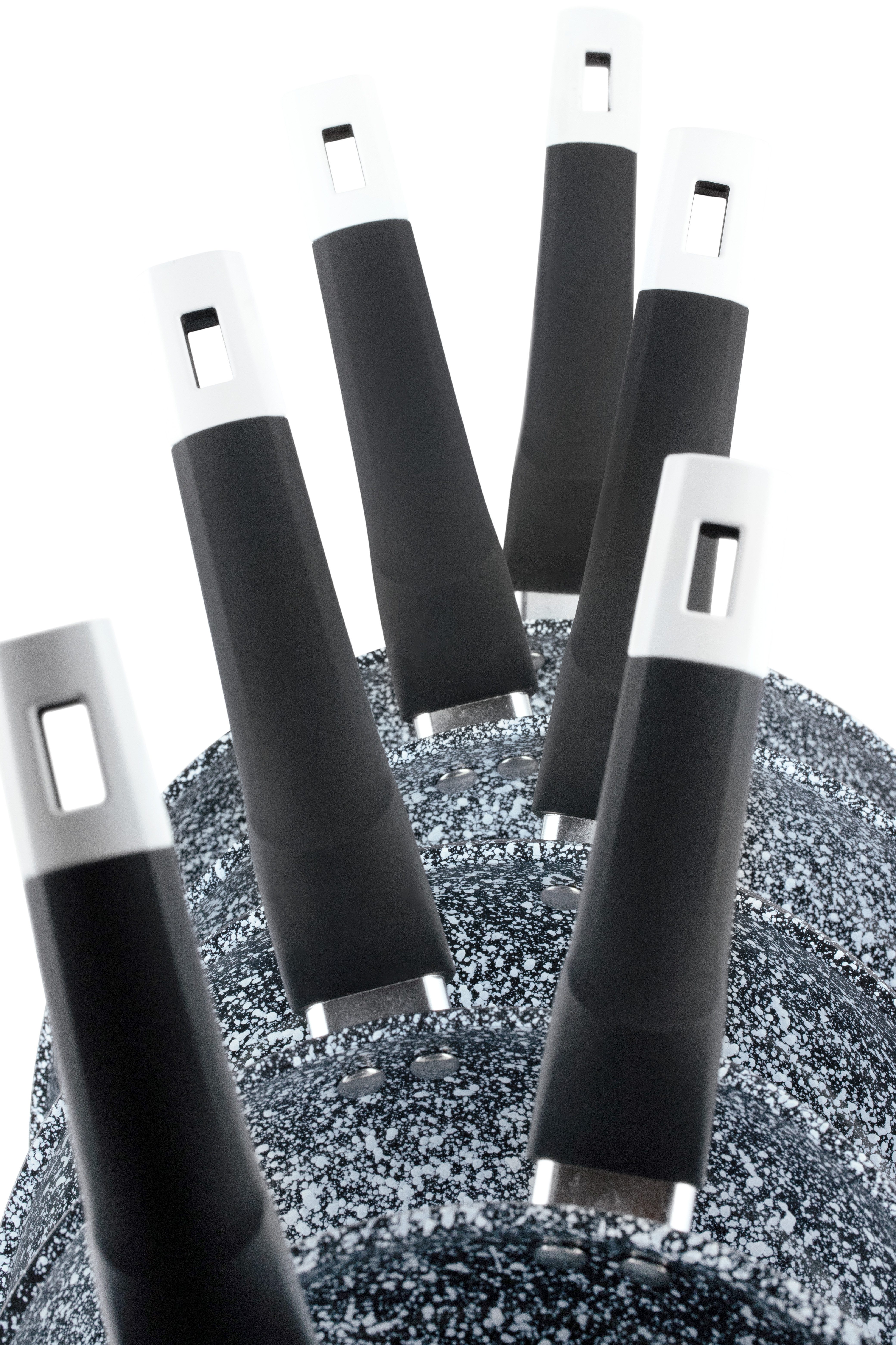 Edenberg Bratpfanne Keramikpfannen Pfanne Bratpfanne mit Keramik-Granit-Beschichtung, Aluminiumguss (16 cm, 18 cm, 20 cm, 22 cm, 26 cm, 28 cm und 30 cm, 1-tlg., – Bild 5 von 5