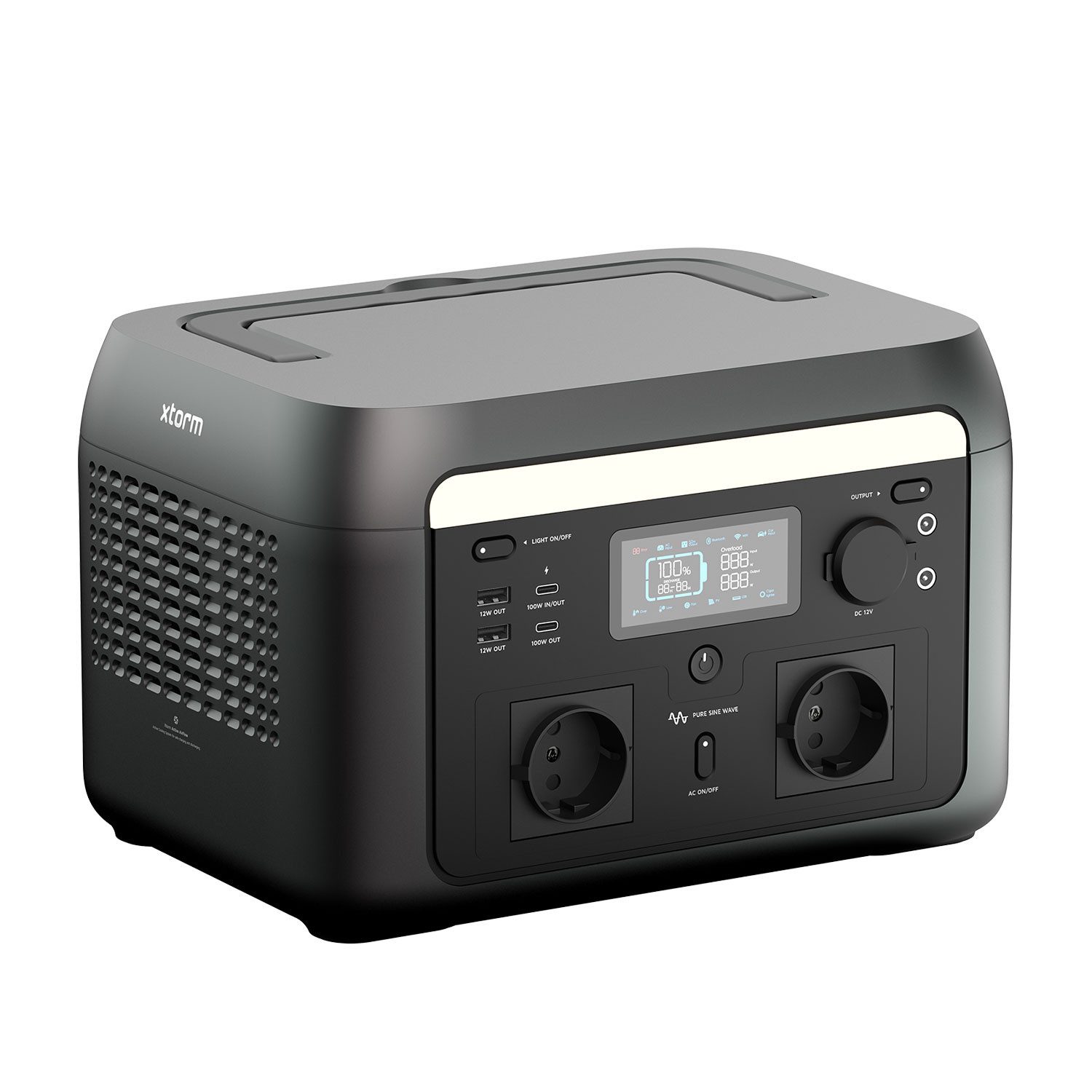 Xtorm Smart Power Station 600W Powerstation (Ausgangsspannung je nach Port: AC 230 V, USB 5–20 V (USB-C PD), 12 V DC Autoausgang V, 1 St), Leistungsstarke Ausgänge für alle Ihre Geräte