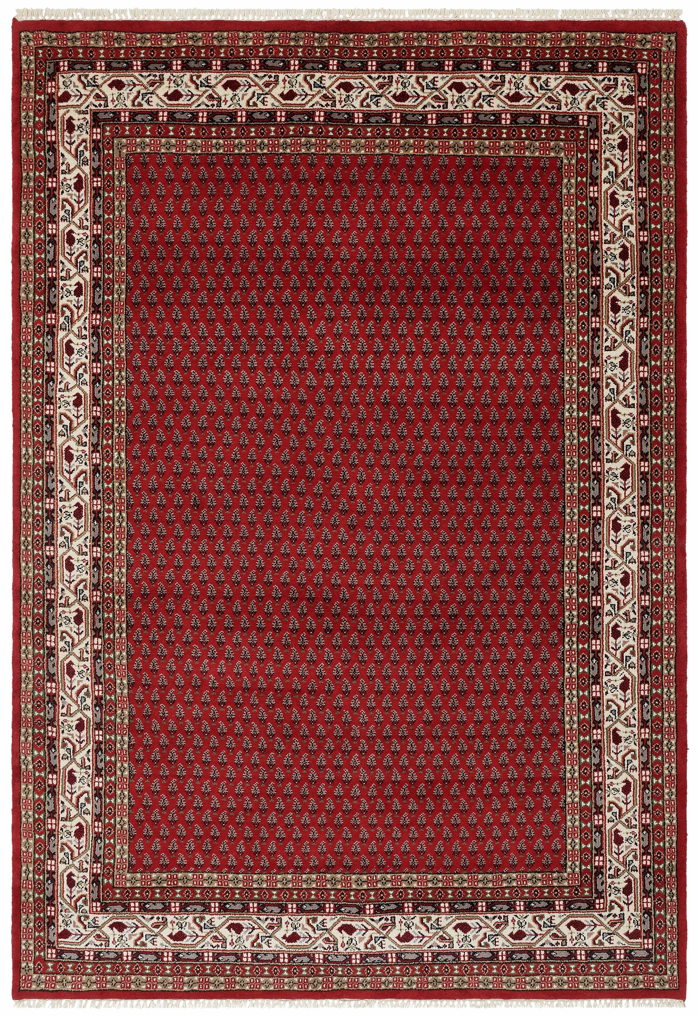 THEKO Orientteppich Chandi Mir, handgeknüpft, rechteckig, Höhe: 12 mm, reine Wolle, mit Fransen, Wohnzimmer