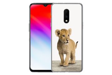 MuchoWow Handyhülle Löwe - Junge - Kinder - Jungen - Tiere - Mädchen, Phone Case, Handyhülle OnePlus 7, Silikon, Schutzhülle