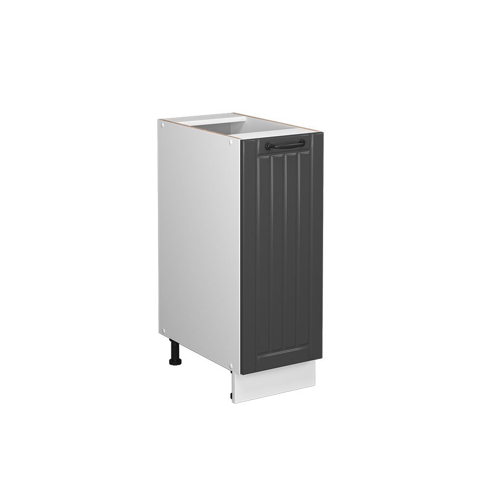 Vicco Apothekerschrank Fame-Line Weiß/Dunkelgrau 30 cm ohne Arbeitsplatte günstig online kaufen