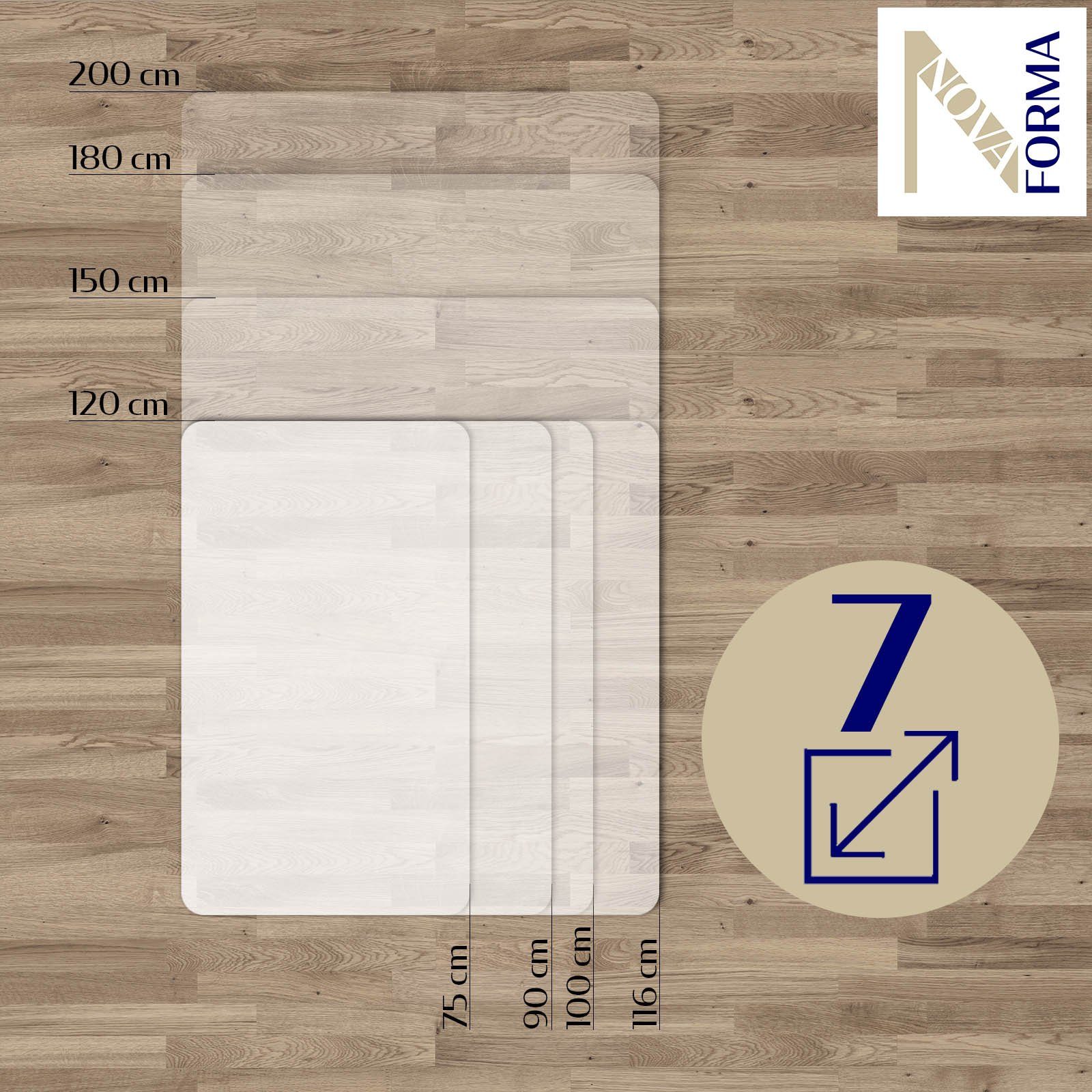 NOVA FORMA Bodenschutzmatte Für Teppich - Transparente Stuhlunterlage 116x130cm