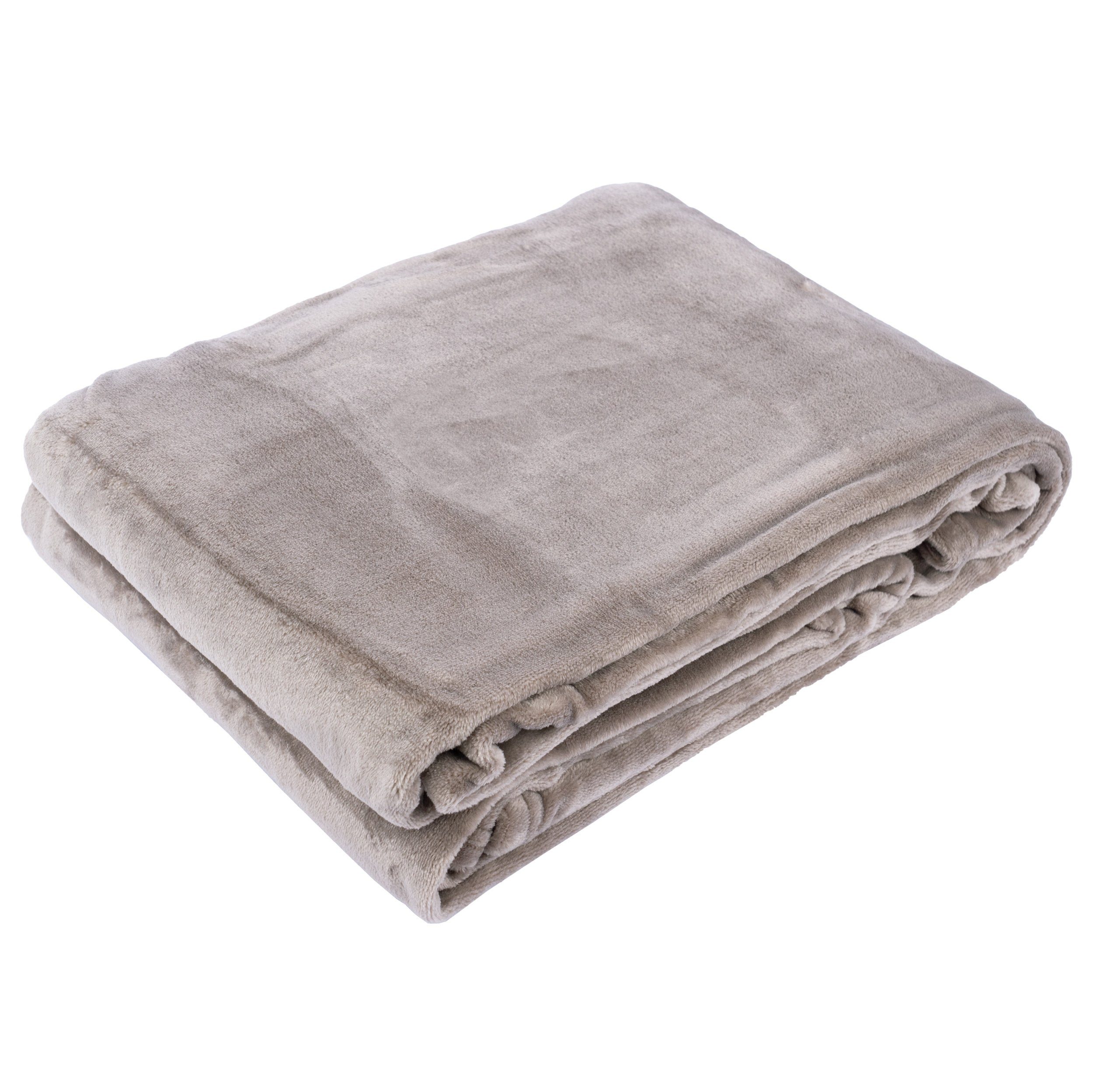 Wohndecke Flanell, VIVA Home, uni günstig online kaufen
