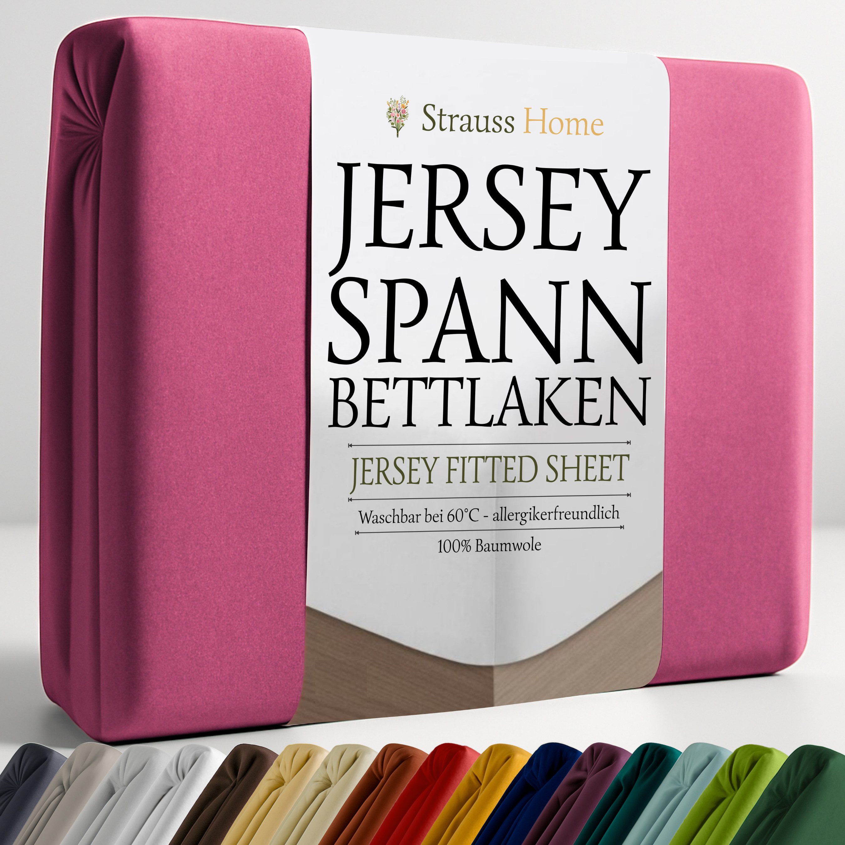 Strauss Home Spannbettlaken Premium, Gummizug: Rundumgummi, günstig online kaufen