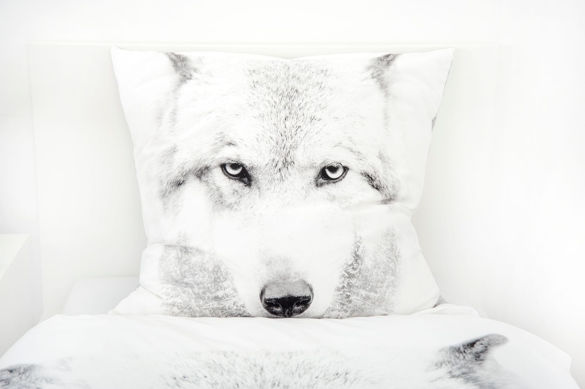 Herding Kinderbettwäsche Bettwäsche Set mit Wolf 135 x 200 cm 80 x 80 cm 100% Baumwolle, 2 teilig, Langlebig
