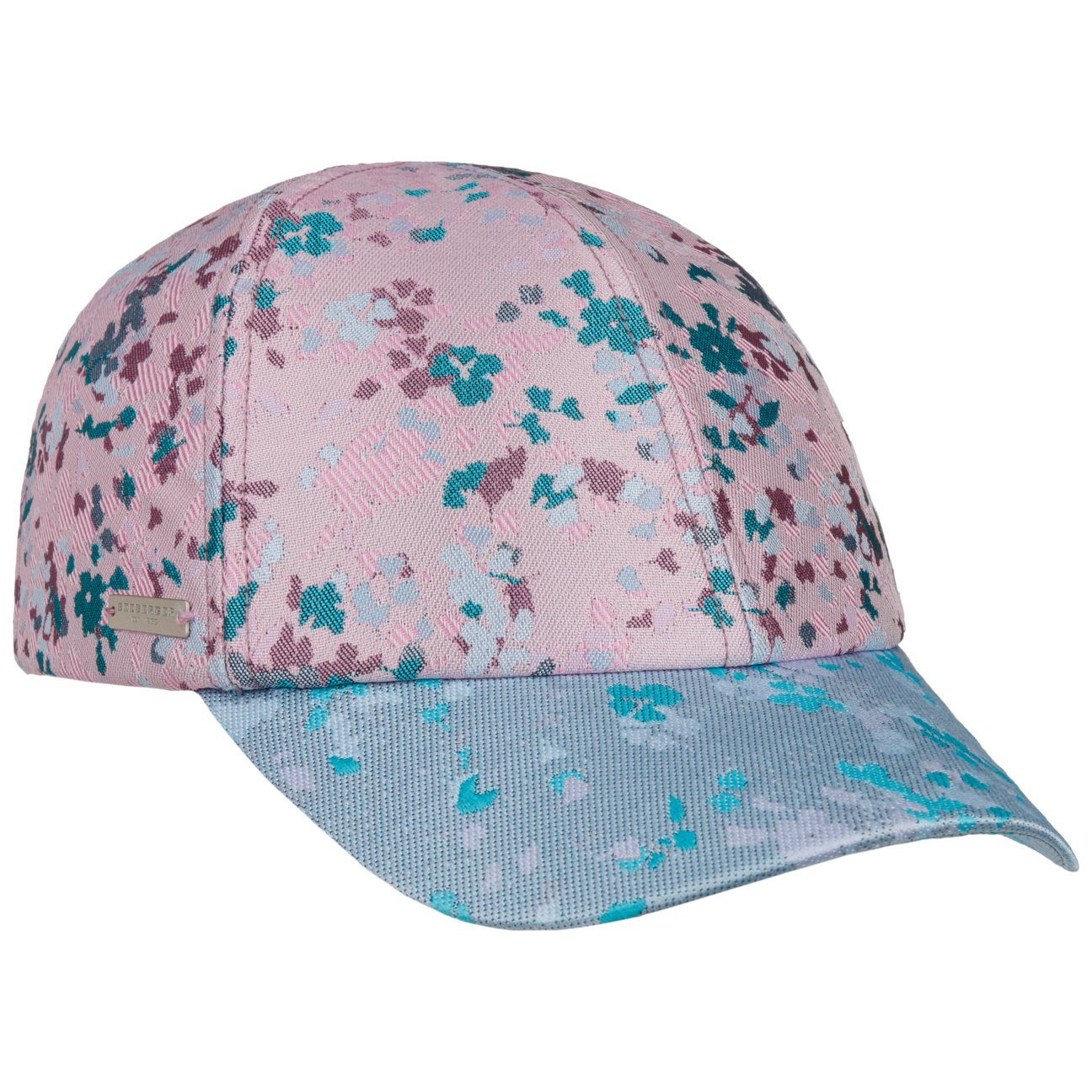 Seeberger Baseball Cap (1-St) Cap Metallschnalle rosa-hellblau