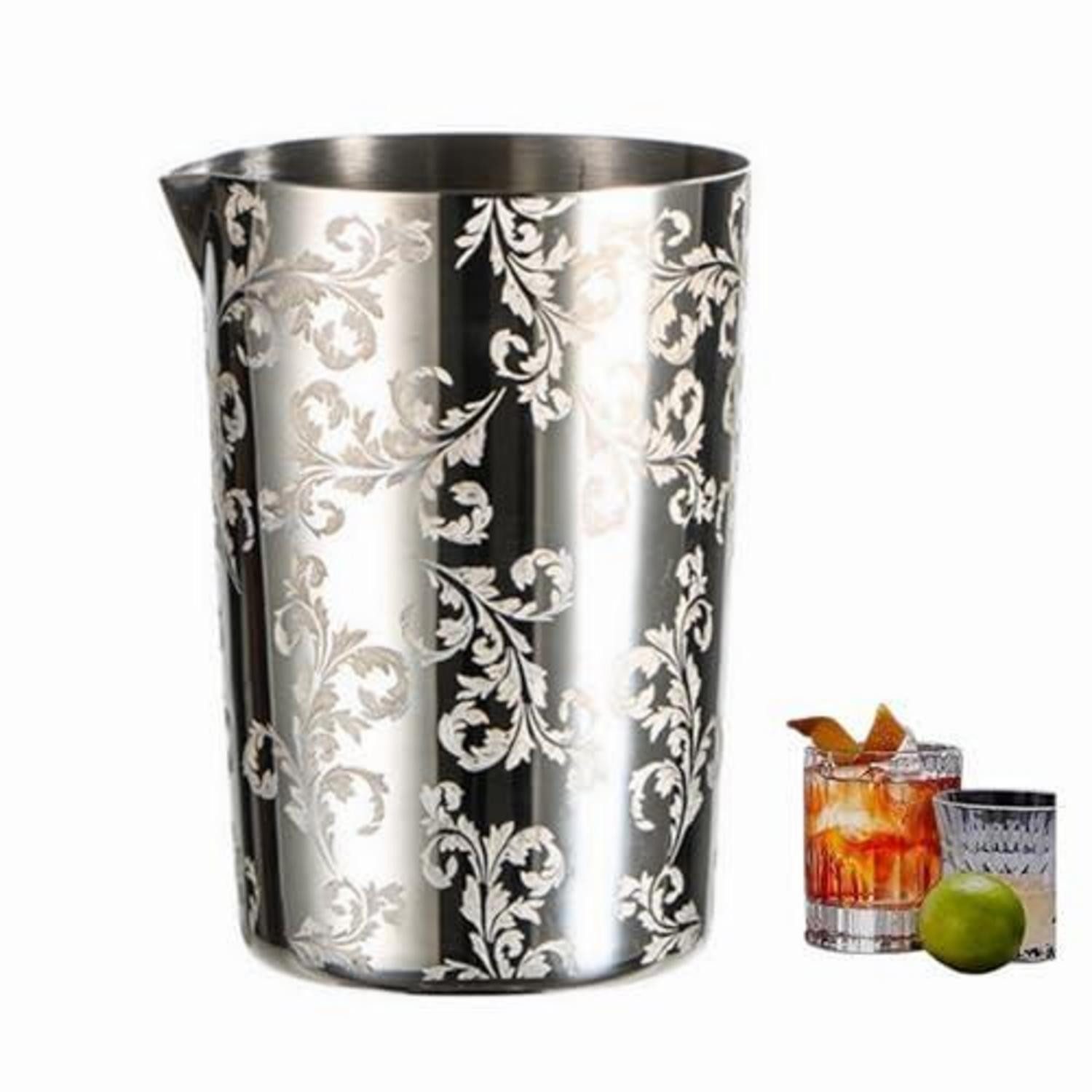 LuxusKollektion Cocktail Shaker Rührglas Edelstahl mit Filter Hitzeerhaltung