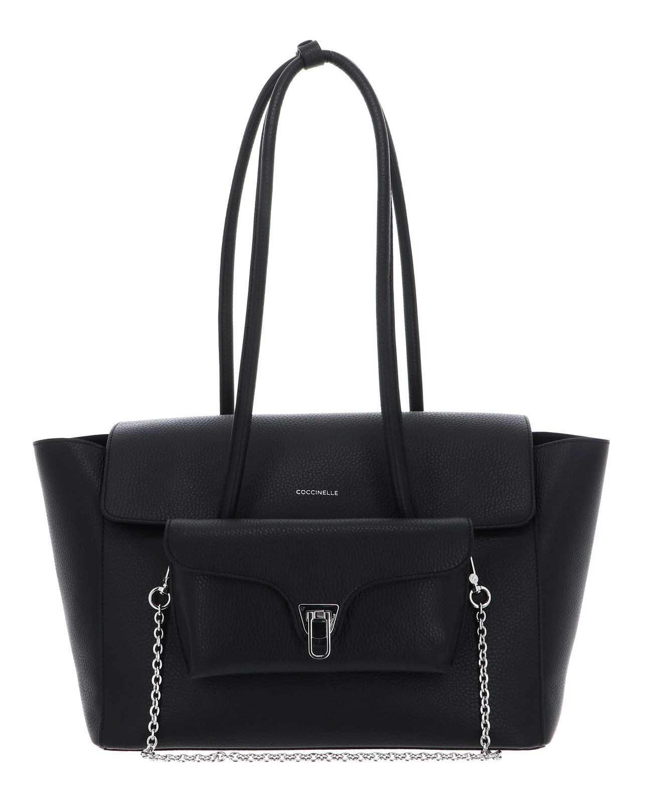 COCCINELLE Shopper Grained Leather Handbag (Set, 2-tlg), aus echtem Rindsleder