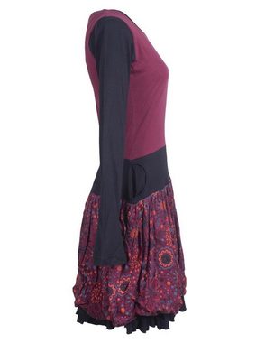 Vishes Jerseykleid Langarm Tulpenkleid Ballonkleid Sweatkleid Ethno, Boho, Goa Pixie Style