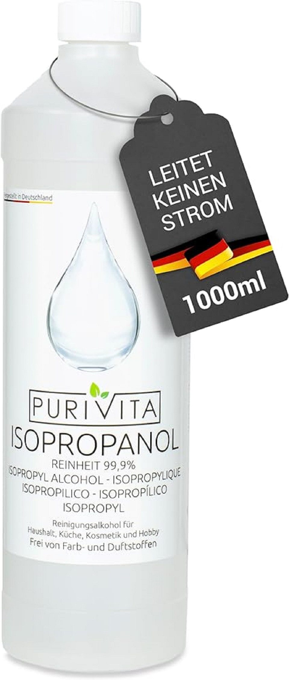 Purivita Purivita – Isopropanol in der praktischen 1000 ml Flasche Reinigungsalkohol