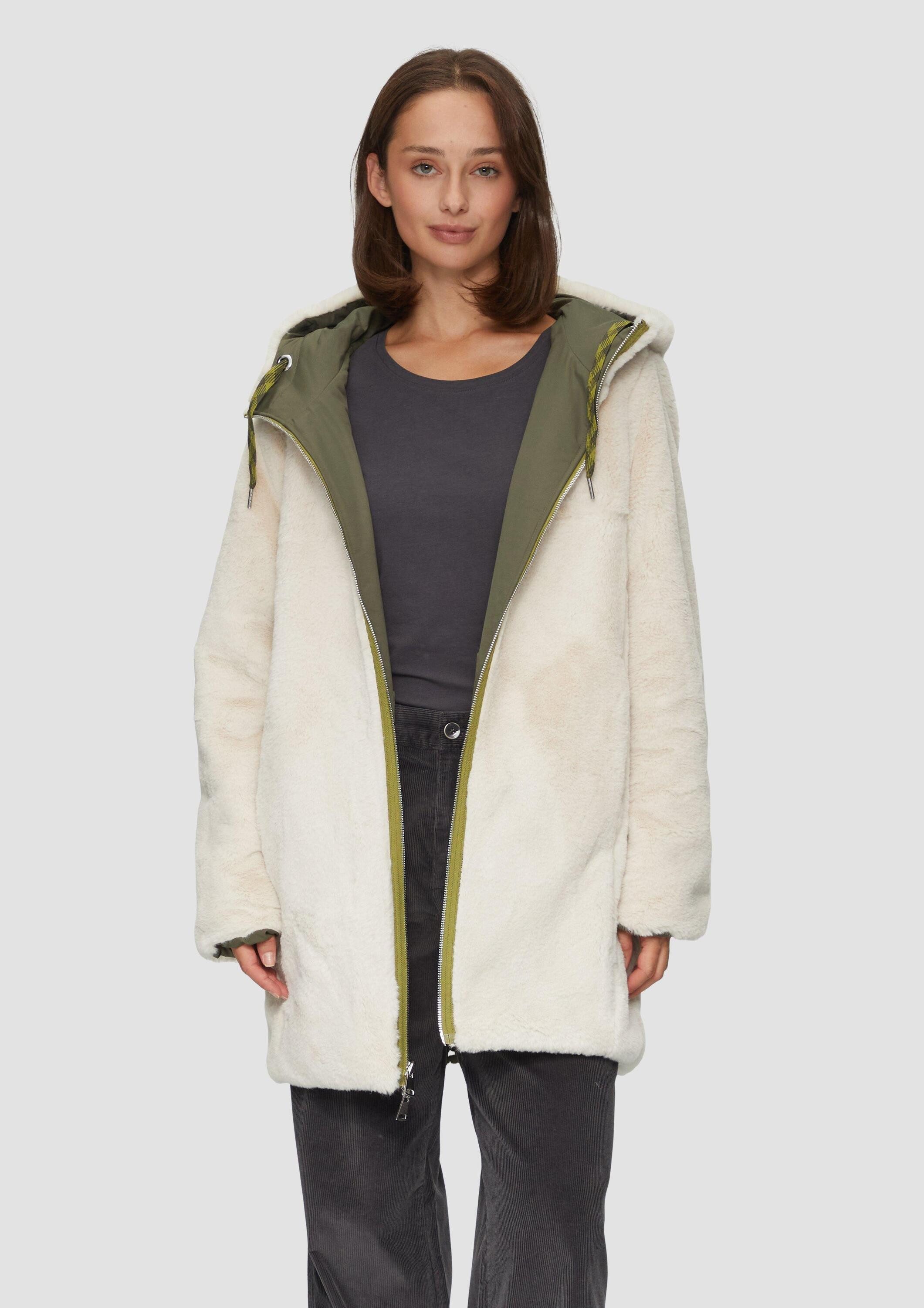 s.Oliver Parka Outdoor-Mantel Wendbarer Parka mit Kunstfell günstig online kaufen