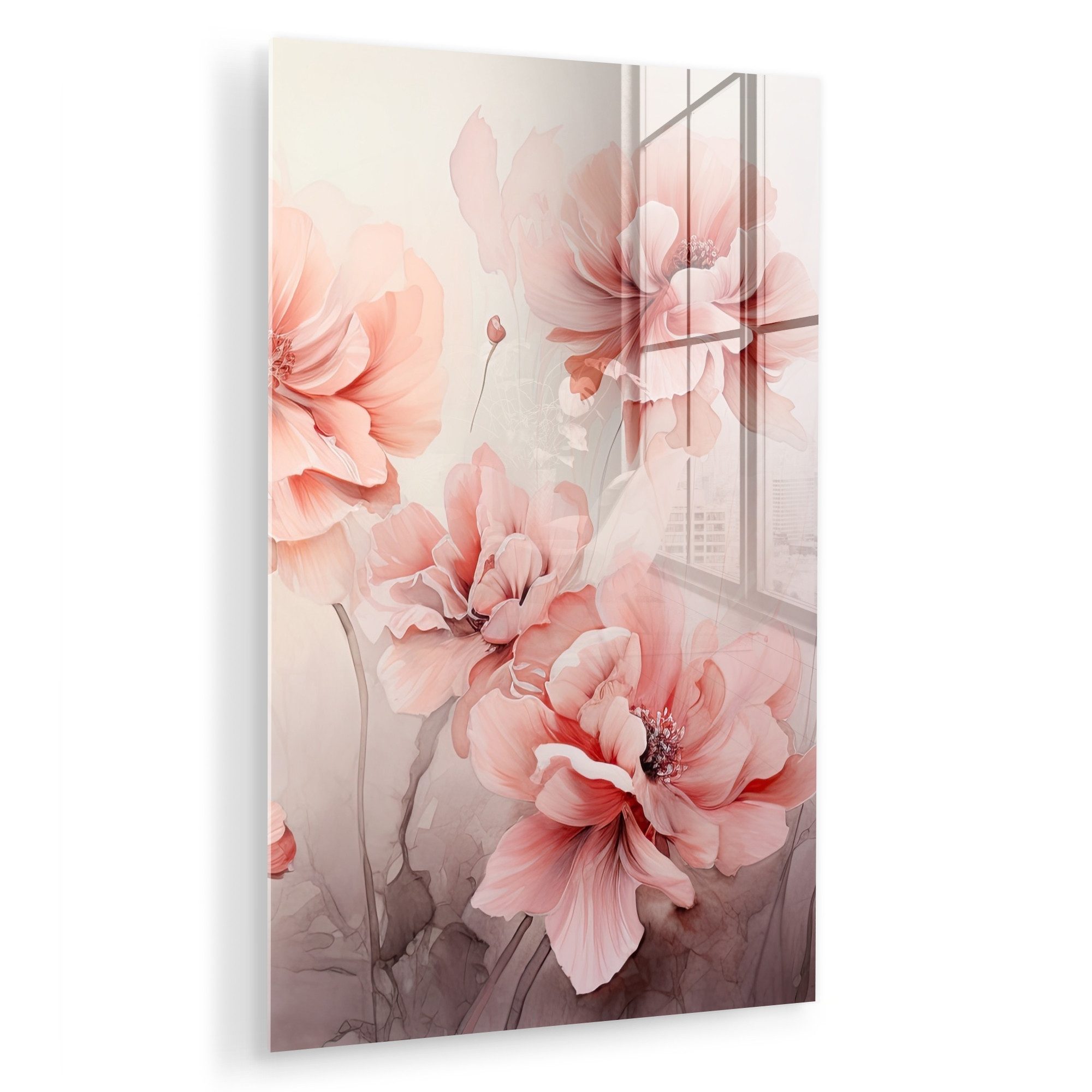 MuchoWow Acrylglasbild Blumen - Rosa - günstig online kaufen