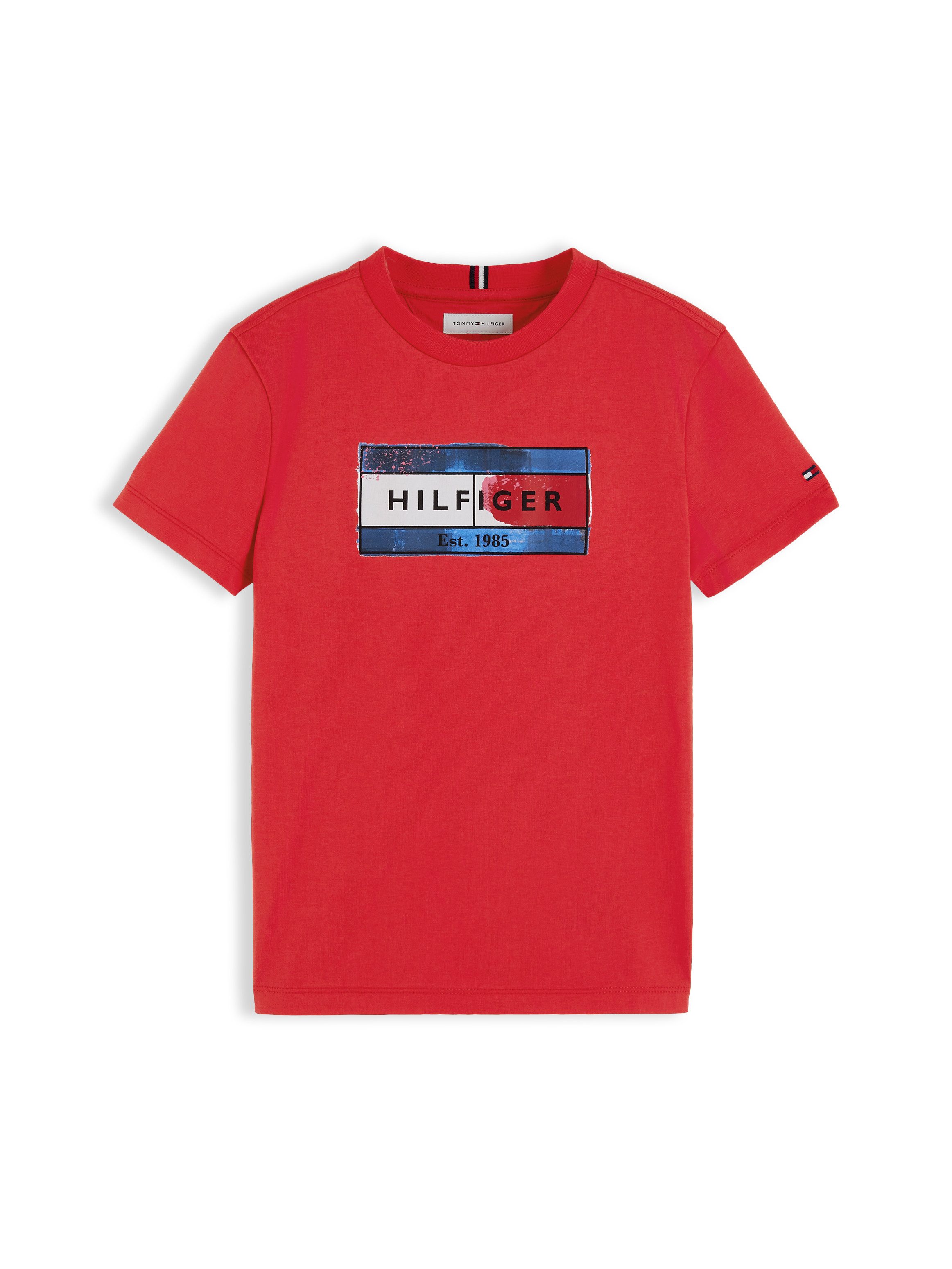 Tommy Hilfiger T-Shirt HILFIGER FLAG GRAPHIC TEE Rundhalsausschnitt, Regular Fit, Kinder bis 16 Jahre – Bild 5 von 5