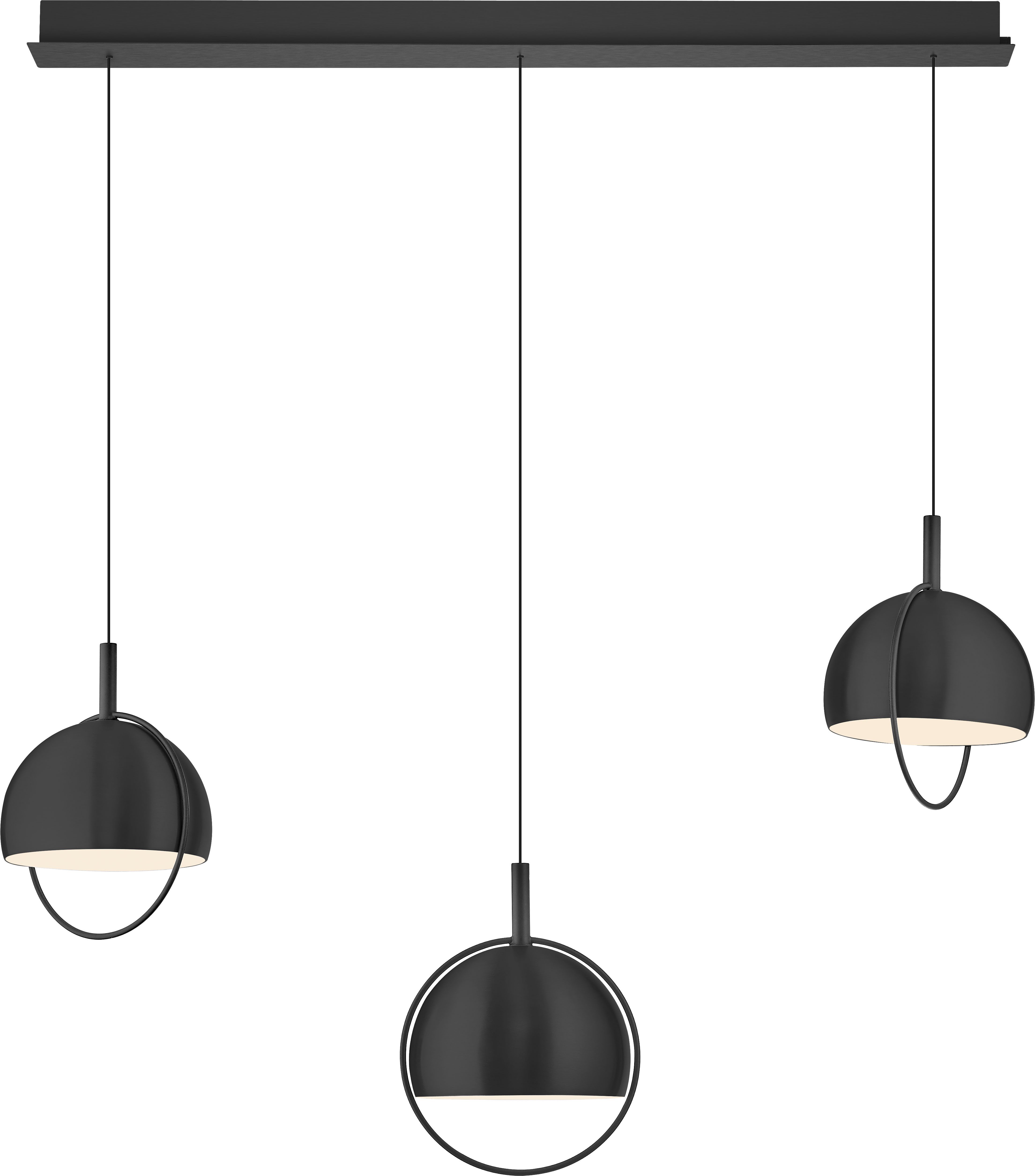 HELL höllisch gutes Licht LED Pendelleuchte HOOP, LED fest integriert, Warmweiß, B-Link Fernbedienung, Stufenlos höhenverstellbar