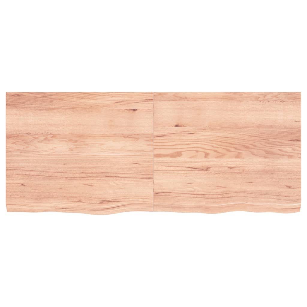 vidaXL Waschtisch 120 x 50 x 4 cm Waschtischplatte Hellbraun 120x50x4 cm Massivholz Beha