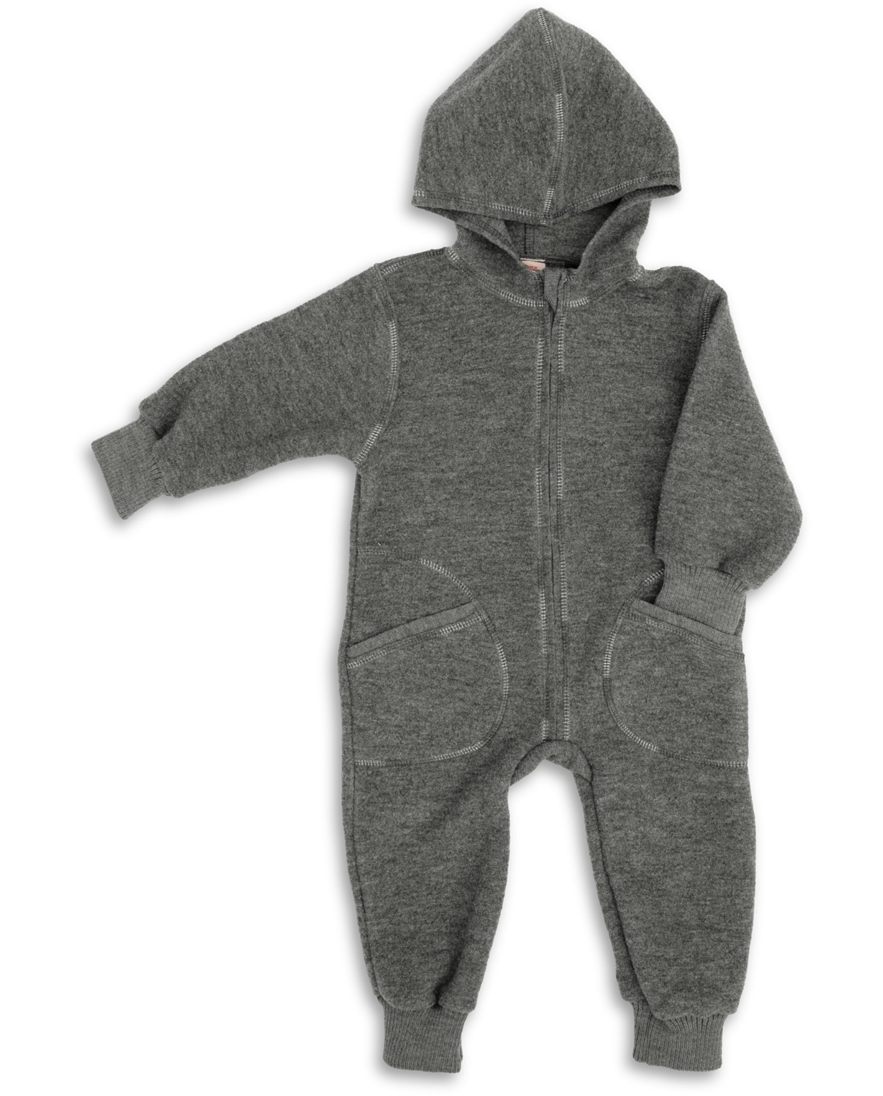 Kinderhaus Blaubaer Schlafoverall Baby-Overall mit Kapuze & Mulltuch Blaubaer