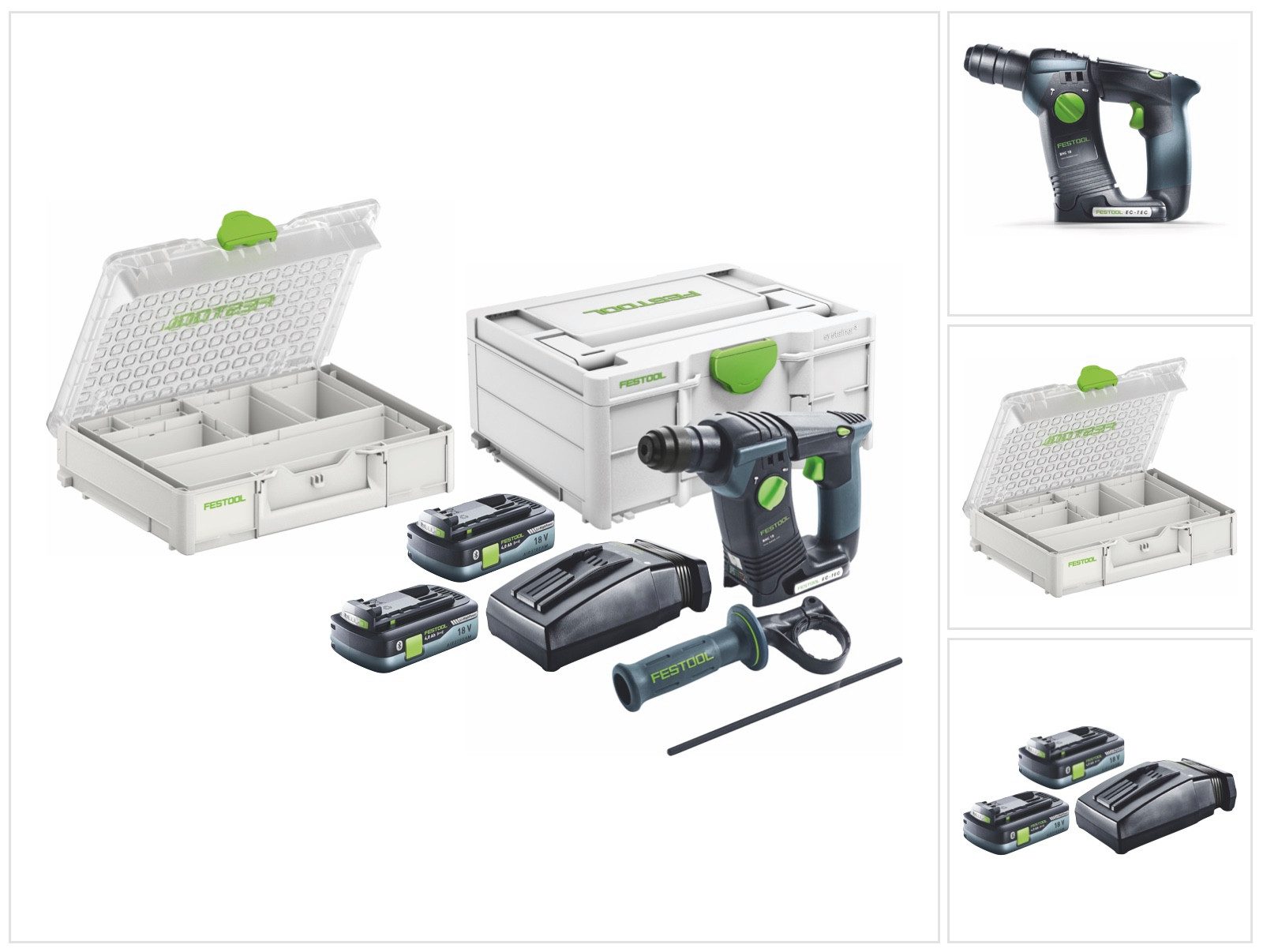FESTOOL Akku-Bohrhammer BHC 18 HPC 4,0 I-Plus Organizer Edition (577430) Akku Bohrhammer 18