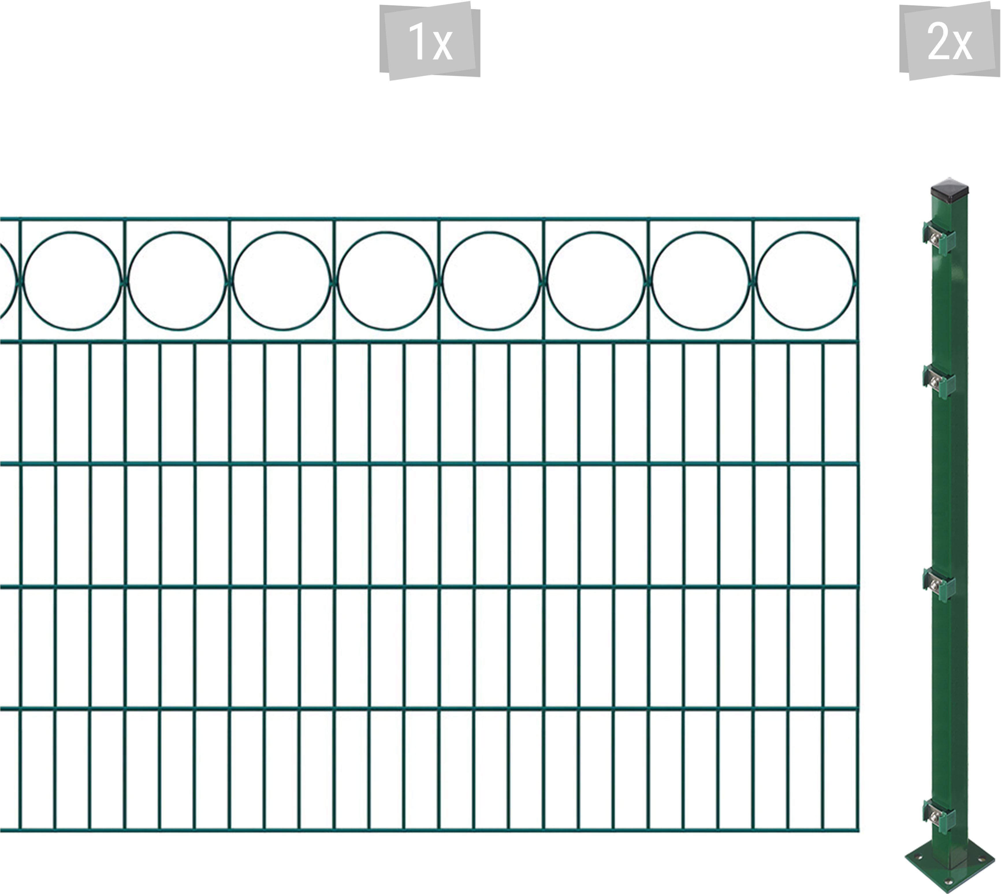 Arvotec Doppelstabmattenzaun ESSENTIAL 100 zum Aufschrauben "Ring" mit Zierleiste, (Set, 3-St), Zaunhöhe 100 cm, Zaunlänge 2 - 60 m