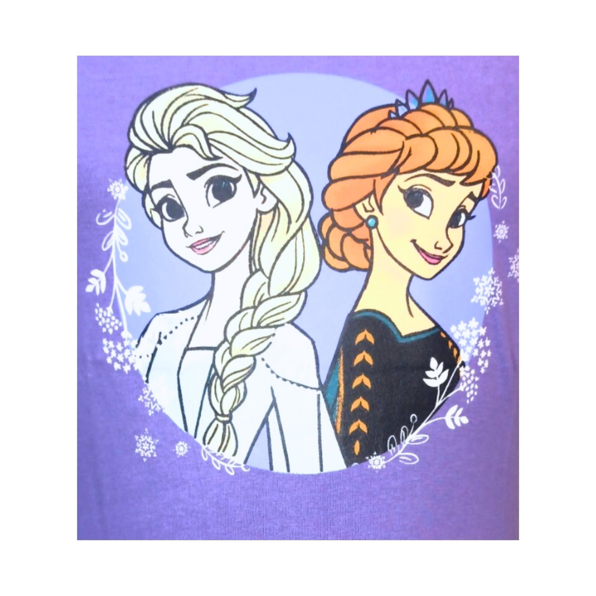 tlg) & Disney Mädchen Set (2 Pyjama Gr. Frozen Shorty Schlafanzug 104-134 kurz - Anna Lila cm Elsa