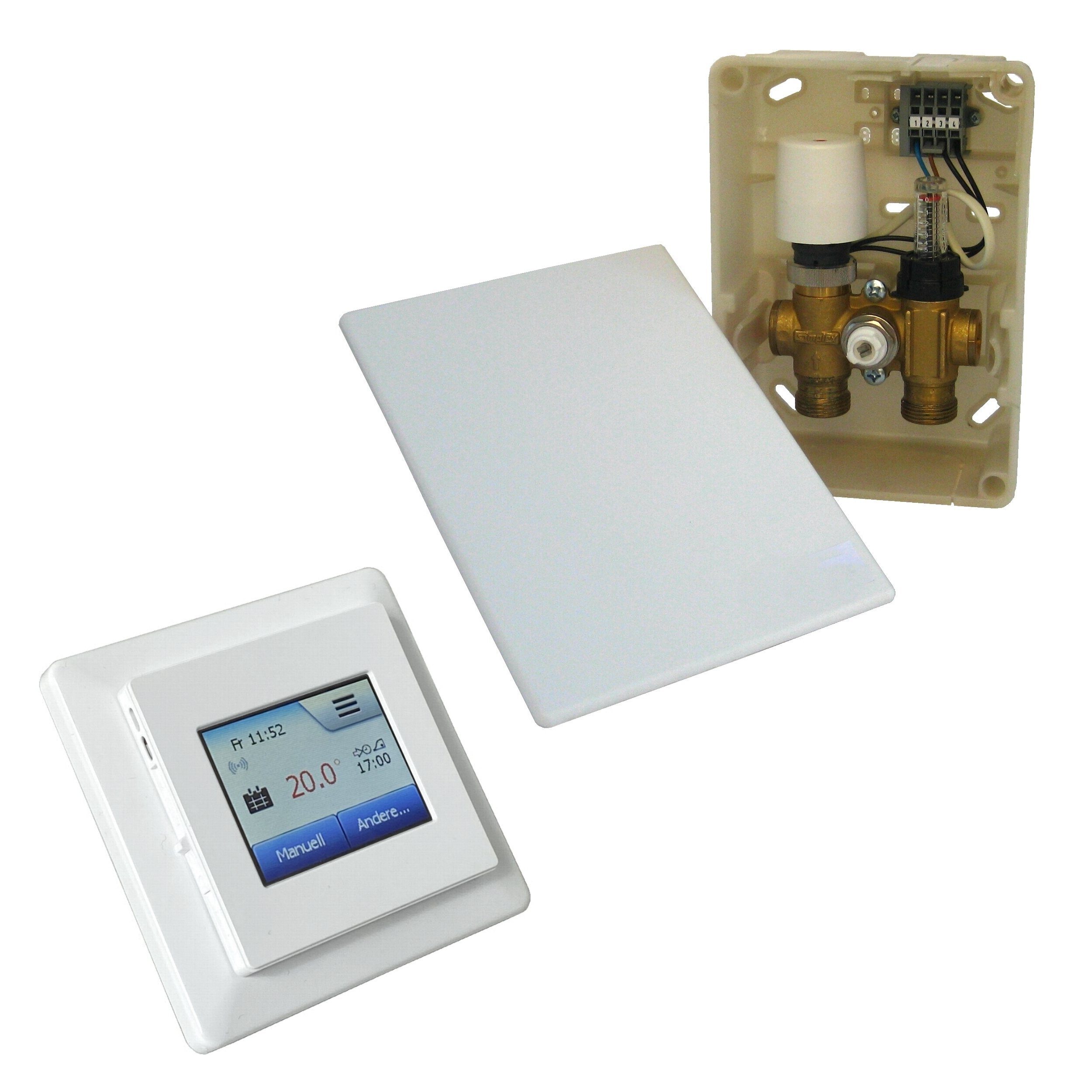HoWaTech Warmwasser Warmwasserfußbodenheizungen Fußbodenheizung HoWaTech inkl. TAC E-Regelbox Mobile Set