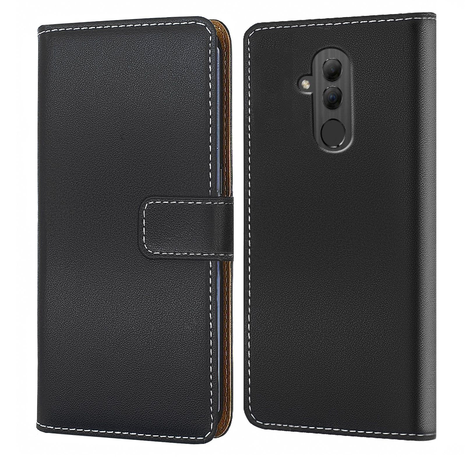 Numerva Handyhülle Bookstyle Etui Handytasche Schutzhülle für, Klapphülle Flip Cover Schwarz