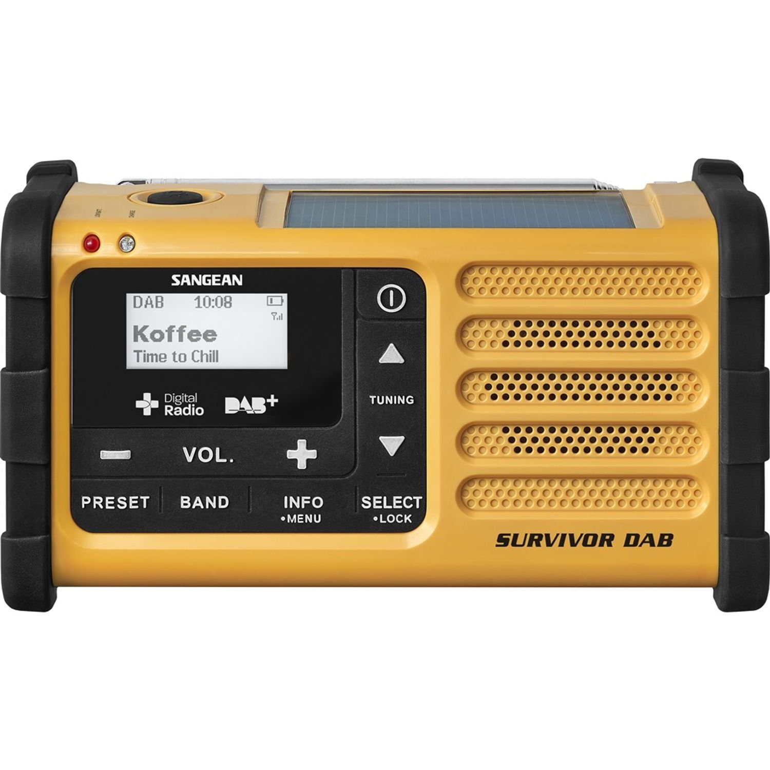 Sangean MMR-88 DAB+ (Survivor DAB) Solarradio mit Handkurbel und DAB Digitalradio (DAB) (DAB)