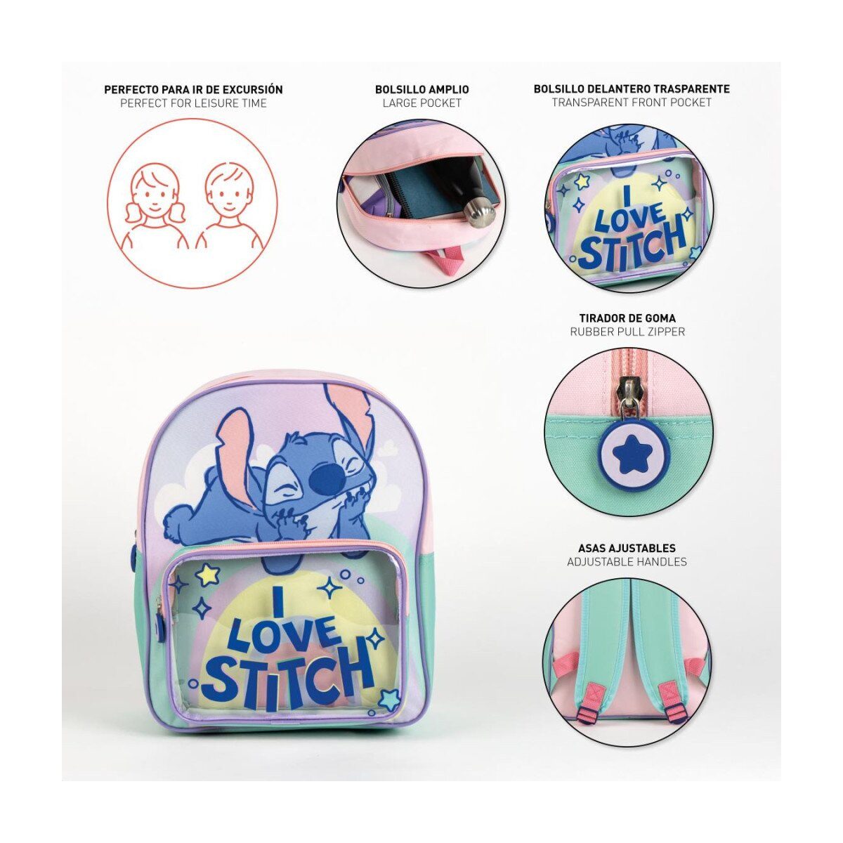 Lilo & Stitch Kinderrucksack Disney Lilo & Stitch Rucksack 30cm – für Kita & Freizeit (1-tlg)