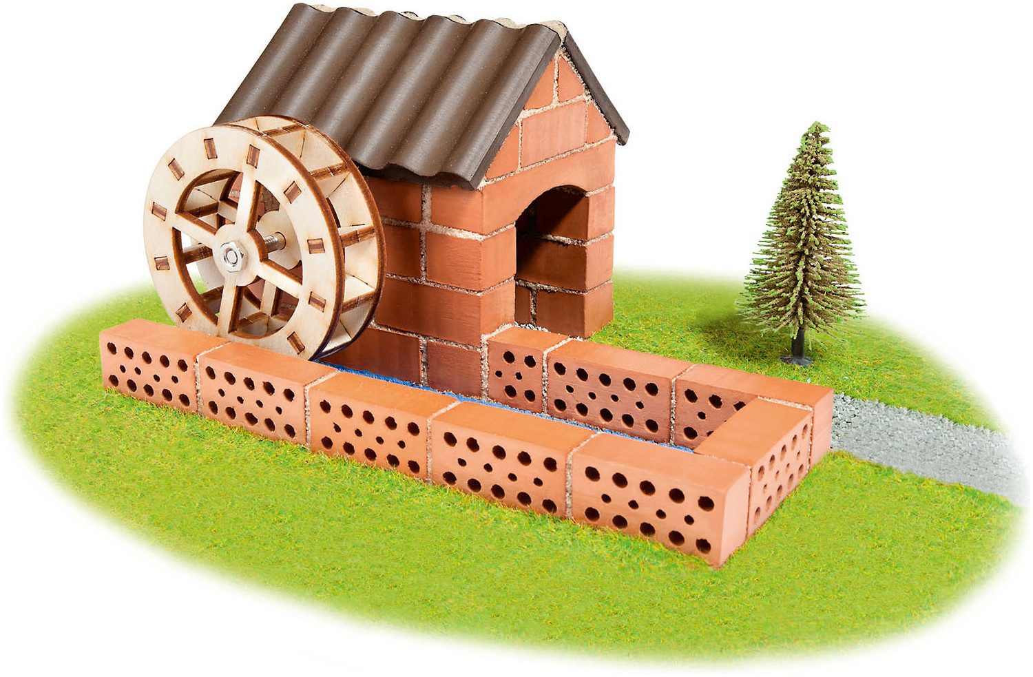 Eitech Teifoc Wassermühle Steinbaukasten, (60 St)