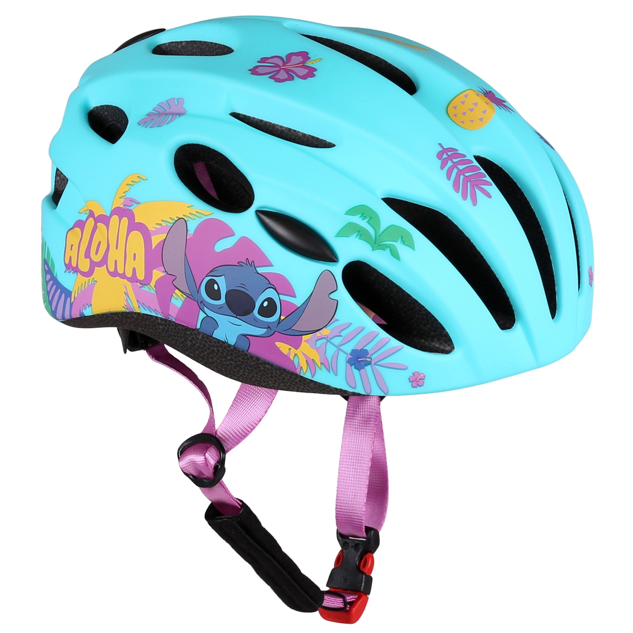 Disney Kinderfahrradhelm DISNEY Stitch IN-MOLD Mädchen Kinderfahrradhelm,türkisfarben 52-56 cm