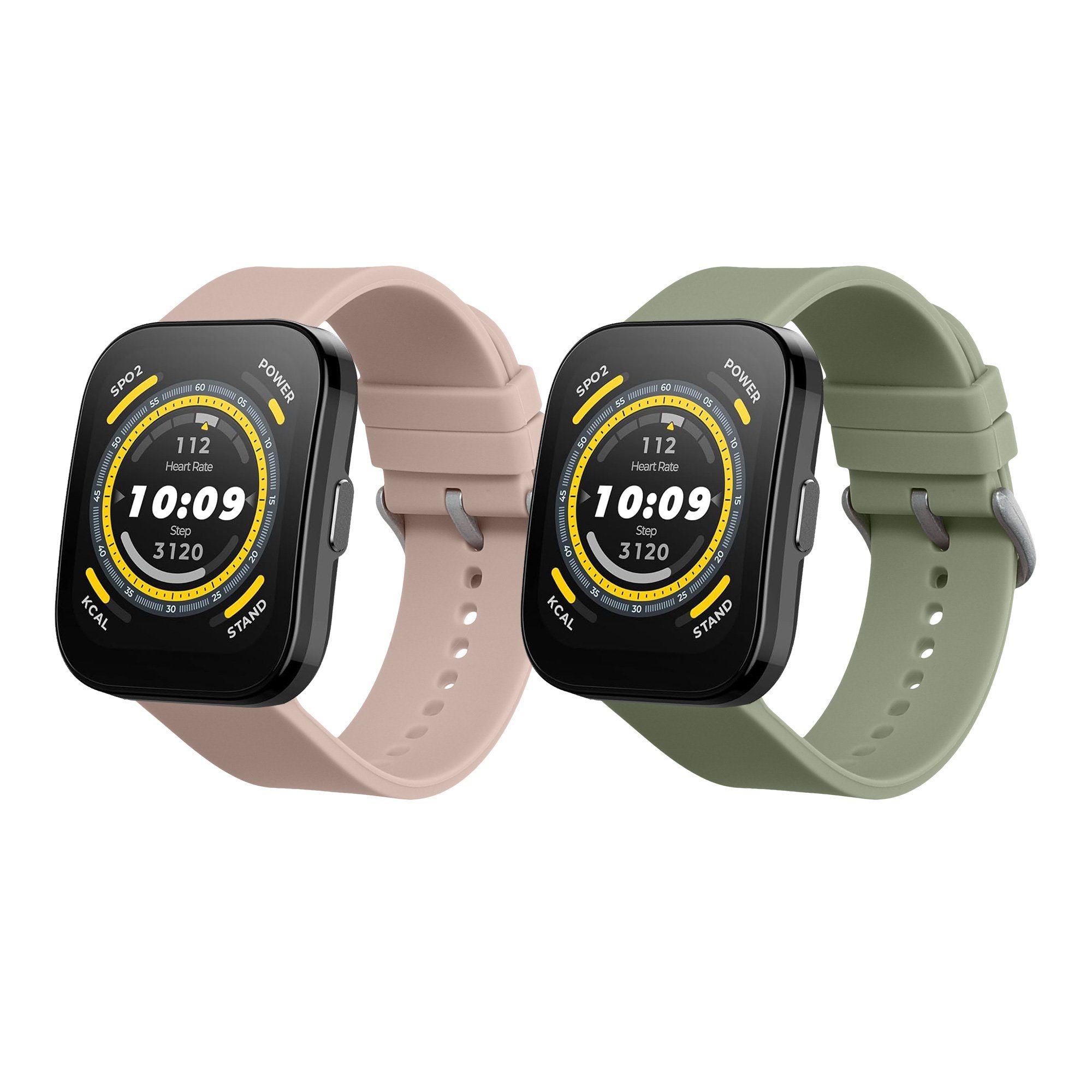 kwmobile 2x Uhrenarmband für Huami 22mm Amazfit Bip 6 / Bip 5 Unity / Bip 5 / Smartwatch, 2-tlg., Fitnesstracker Band Set aus TPU Silikon - Ersatzarmband Smartwatch