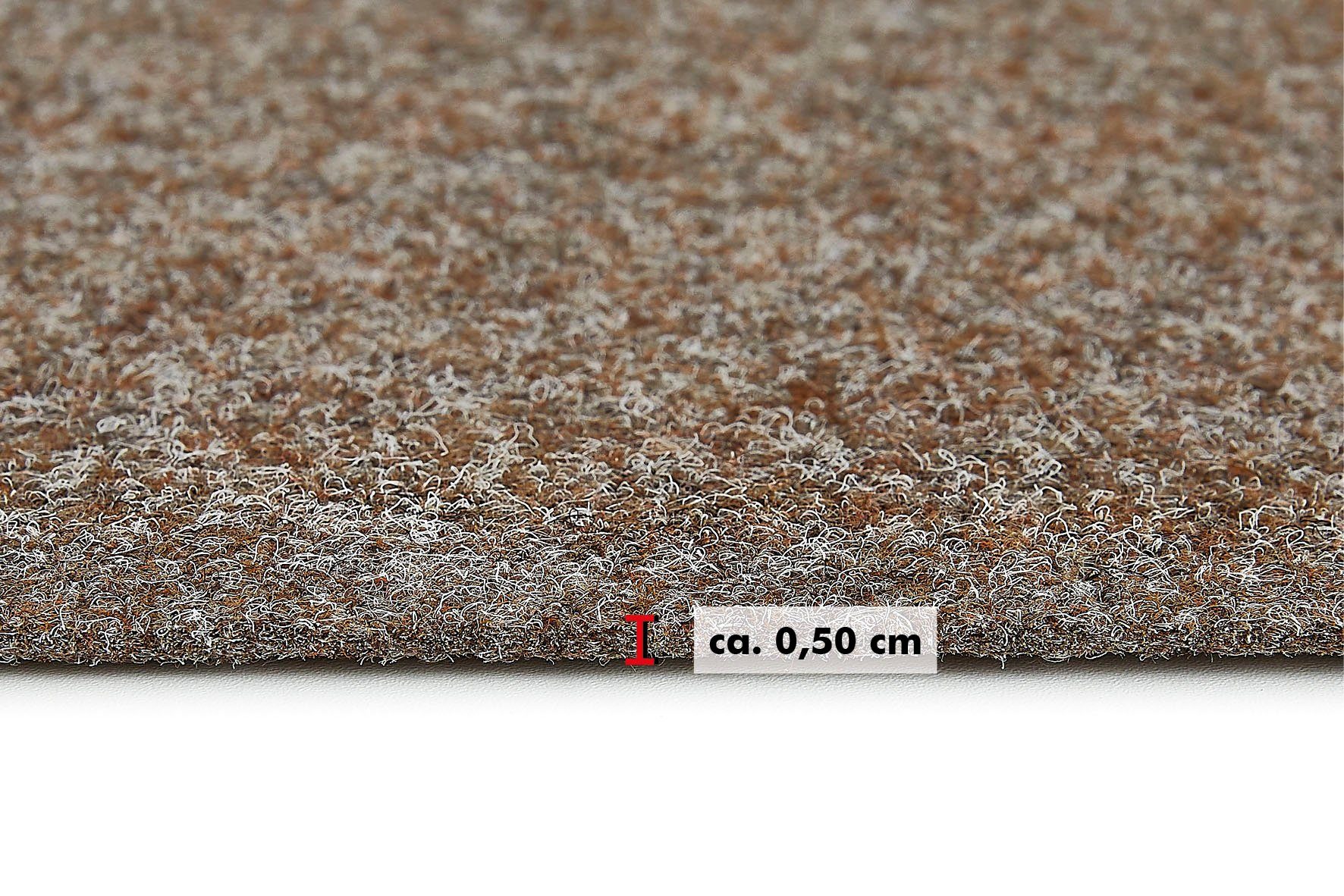 Teppichboden cm 5 rechteckig, Breite Optik, Nadelvlies mm, oder & 400 beige Höhe: Coupon Invita, cm, 200 robust strapazierfähig Andiamo, melierte