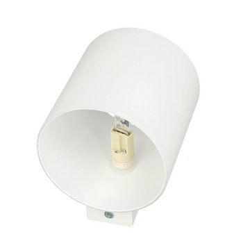 Licht-Erlebnisse Wandleuchte GINO, LED wechselbar, Warmweiß, Moderne Wandlampe Weiß Zylinder Innenleuchte Flur Lampe