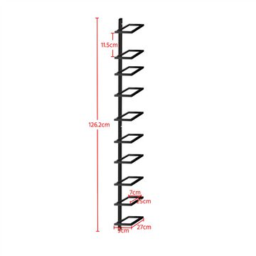 Yaheetech Weinregal, 1-tlg., Flaschenregal für 10 Flaschen, Flaschenhalter