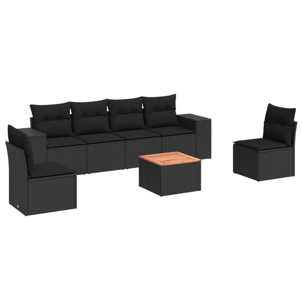 vidaXL Gartenlounge-Set 7-tlg. Garten-Sofagarnitur mit Kissen günstig online kaufen