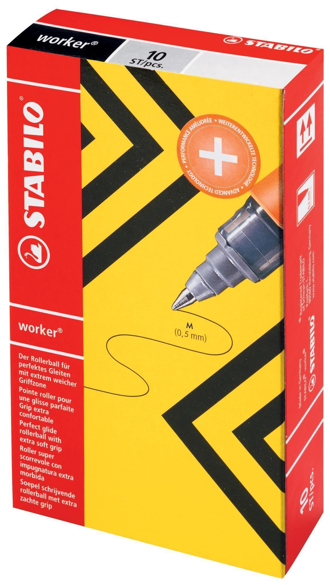 STABILO Tintenroller STABILO worker+ medium blau 42119203
