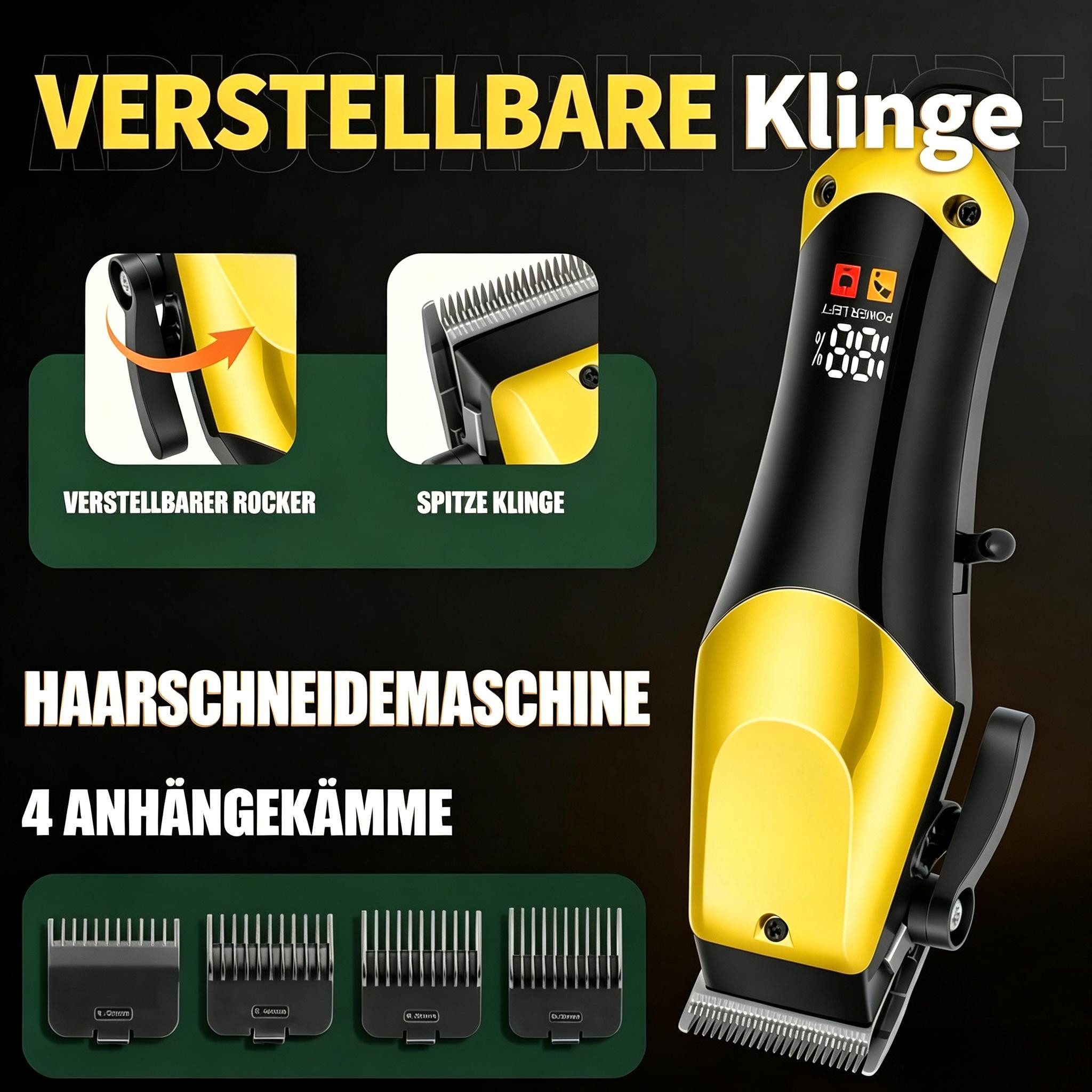 AIBISTAR Haar- und Bartschneider 3in1 Elektrisch Haarschneidemaschine Profi Haarschneider, Professionelle und Trimmer- Haarschneider Set für Herren
