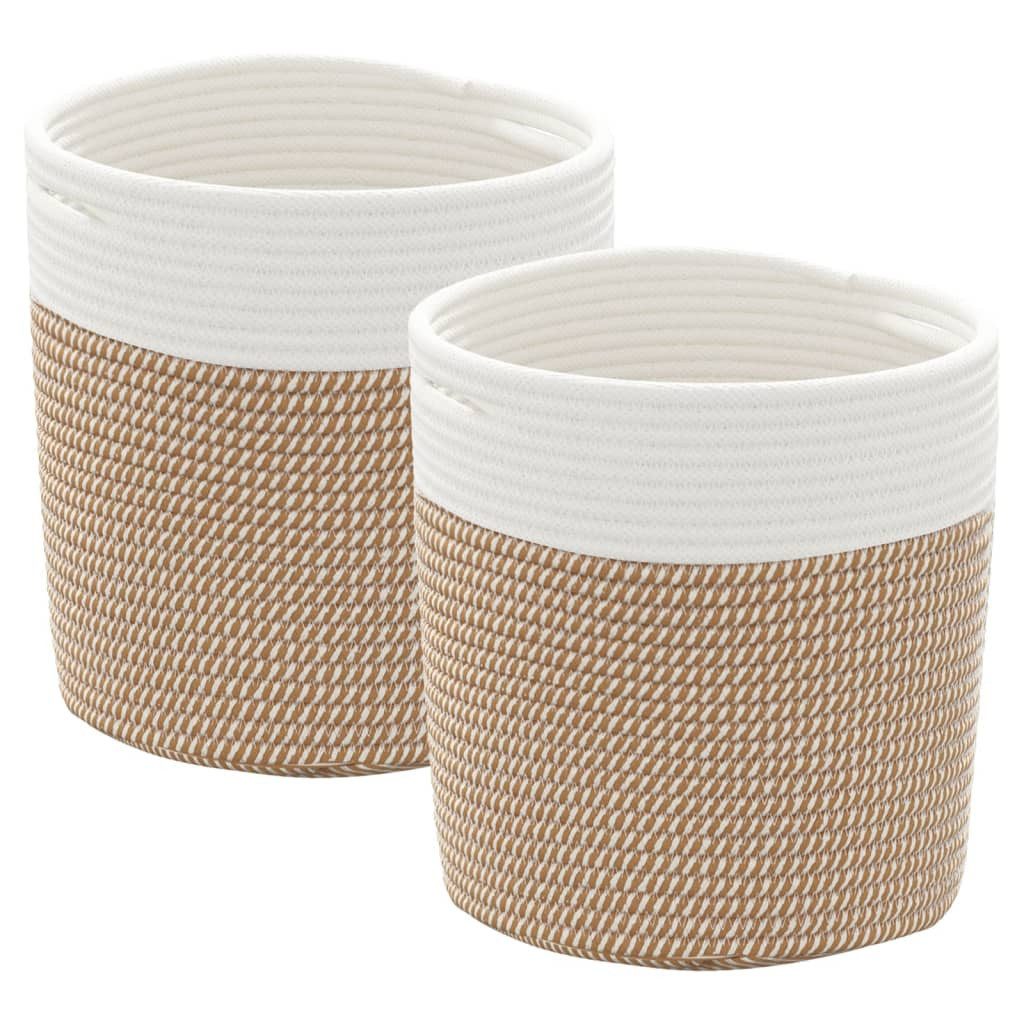 vidaXL Aufbewahrungskorb Aufbewahrungskörbe 2 Stk. Braun günstig online kaufen