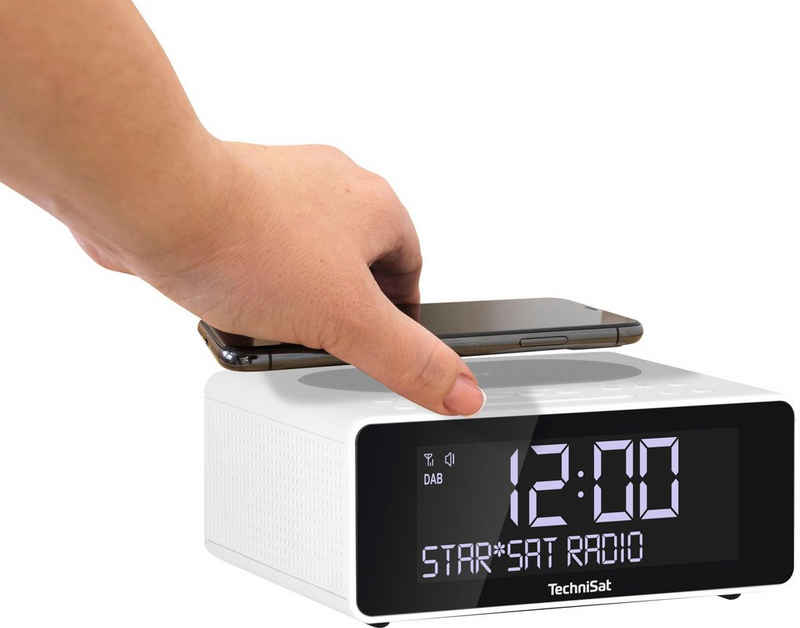 TechniSat Radiowecker »DIGITRADIO 52 - Stereo Uhrenradio« mit DAB+, Snooze-Funktion, dimmbares Display, Sleeptimer, Wireless Charging