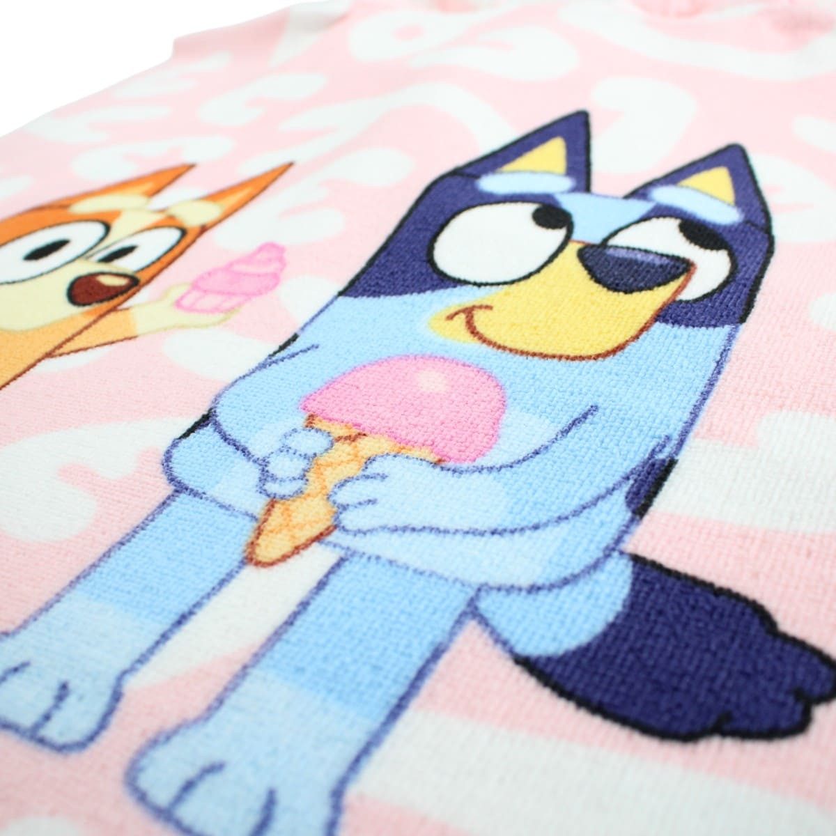 Bluey Badeponcho Bluey und Bingo Kleinkind Poncho Badeponcho mit Kapuze 50x100 cm, midi, Polyester, Kapuze, ohne