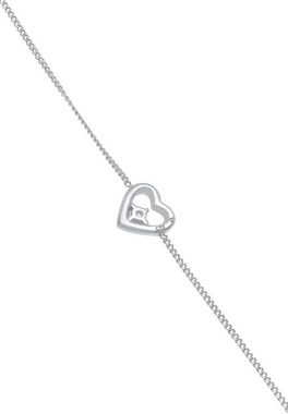 Elli DIAMONDS Armband Herz Liebe Romantik Diamant (0.03 ct) 925 Silber, Herz