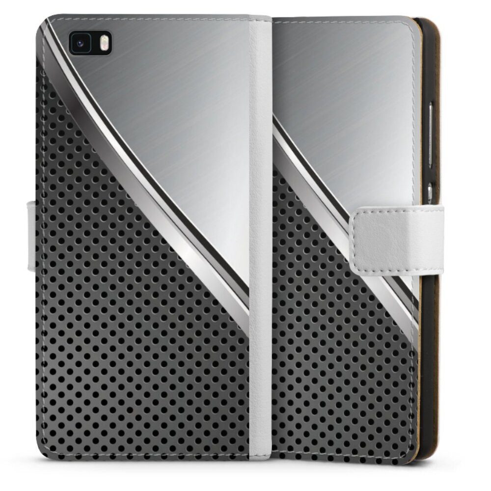DeinDesign Handyhülle Carbon Stahl Metall Duo Metal Surface, Huawei P8