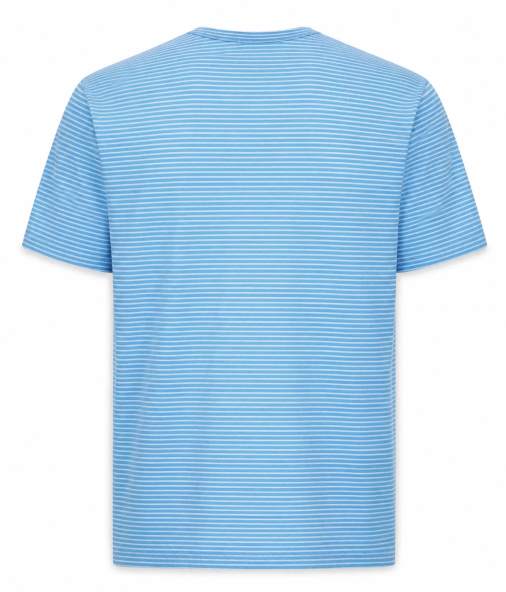 Belstaff T-Shirt London Retro Micro Striped Tee Modern Slim fit (1-tlg) Farblich abgestimmter Phoenix-Aufnäher auf der Brust – Bild 5 von 5