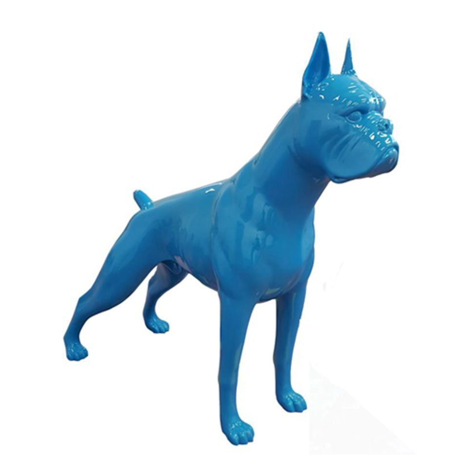 JVmoebel Skulptur Design Dekoration Figur Hund Blauer Kunststoff Garten Skulptur Statuen 178x190cm