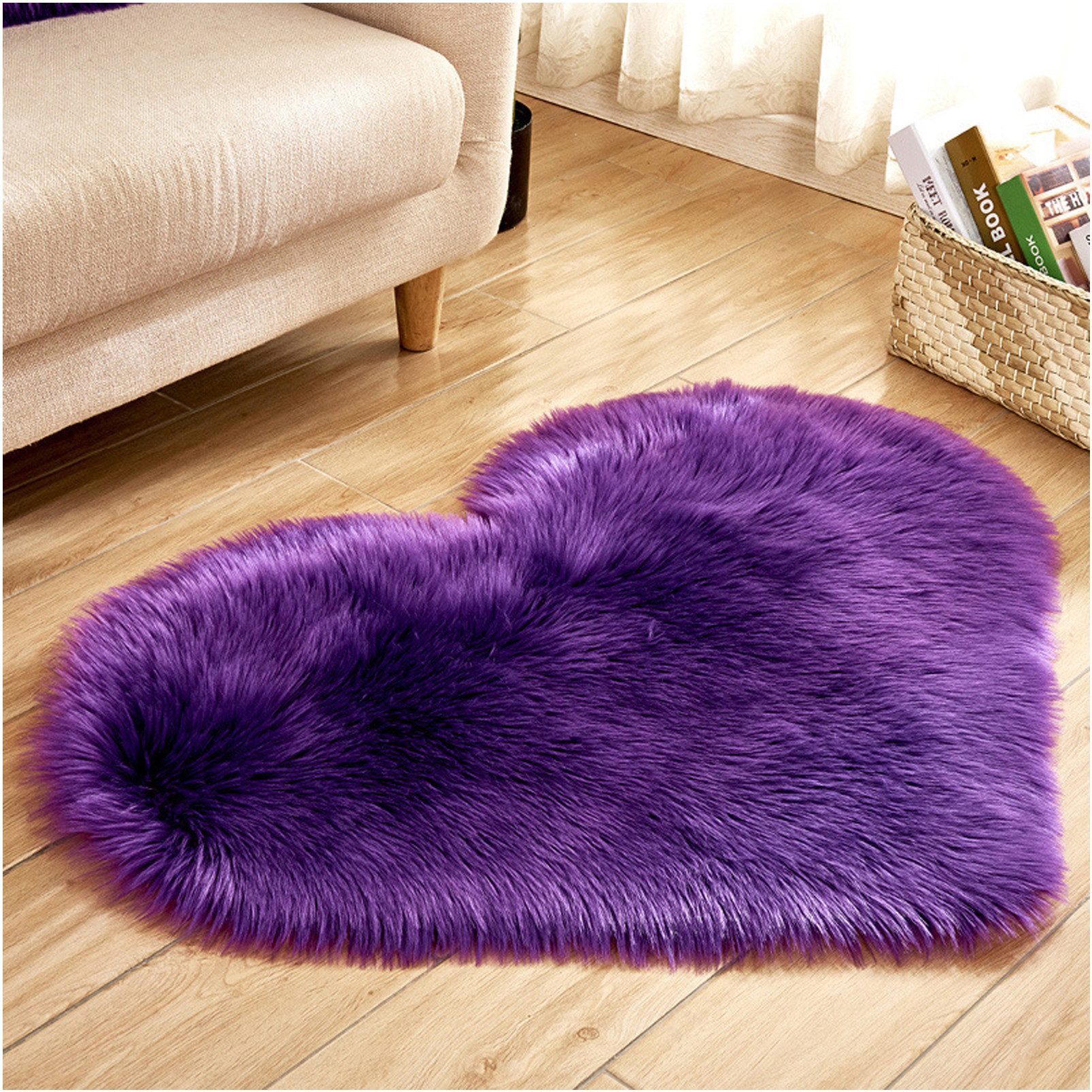 BTTO TEPP Hochflor-Teppich Fellteppich,Herz Teppich, Faux günstig online kaufen