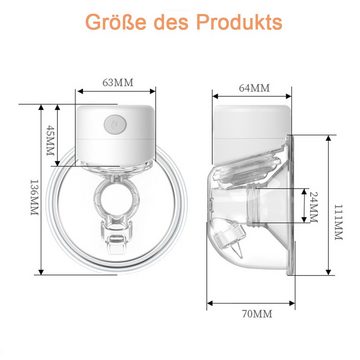 zggzerg Elektrische Milchpumpe Tragbare Milchpumpe,Freihändig & Geräuscharm mit 3 Modi, 9 Stufen
